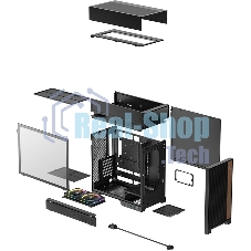 Корпус DeepCool CL660, Midi-Tower, чёрный, 2 x 120 мм