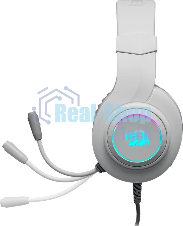 Гарнитура Redragon Hylas белая, проводная, USB / 2 x mini jack 3.5 мм, подсветка