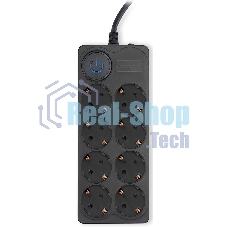 Сетевой фильтр Ippon BK-8-EU-5-16-B 5м (8 розеток) черный (коробка)