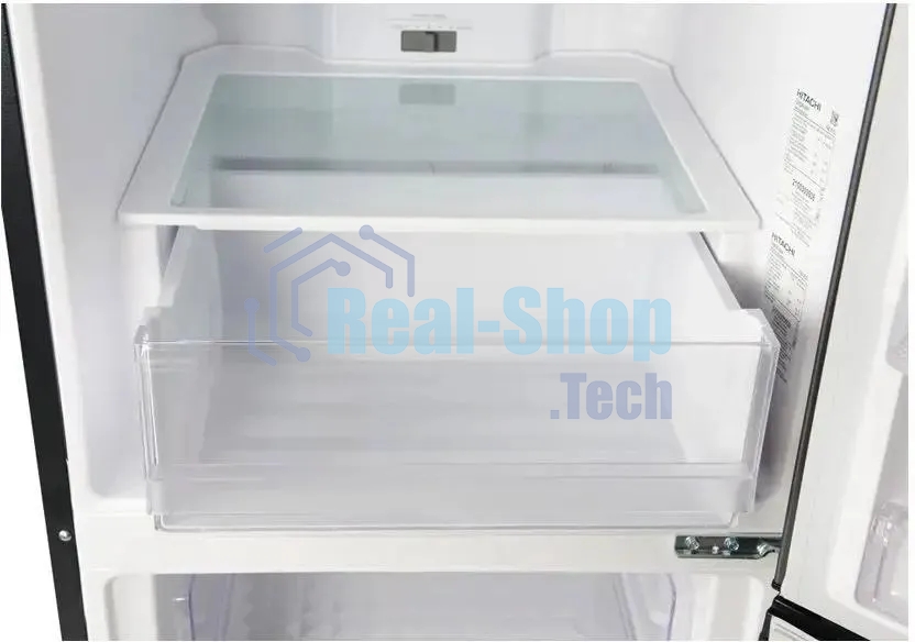 Холодильник Hitachi R-B410PUC6 BBK черный двухкамерный 215/105л морозилка снизу, No Frost