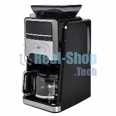 Кофеварка капельная со встроенной кофемолкой BQ CM3002 черный-стальной, исп. кофе - зерновой/молотый, 1.5 л, 1400 Вт