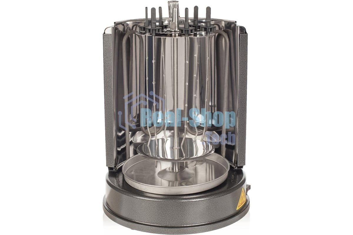 Шашлычница электрическая Kitfort KT-1404, 1400Вт серебристый