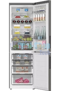 Холодильник Haier C2F636CFRGU1 серебристый двухкамерный 256/108 л морозилка снизу, No Frost