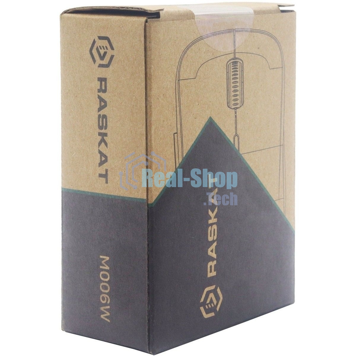 Мышь беспроводная Raskat M006W черный, 1600 dpi, радиоканал, USB, кнопки - 6