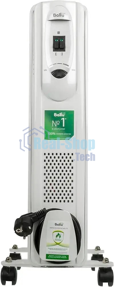 Обогреватель масляный Ballu Comfort BOH/CM-09WDN (9 секций) белый, 2000 Вт, 25 м2, термостат