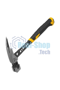 Молоток кровельщика Denzel 600 г, цельнокованый, боек с магнитом, двухкомп. обрезин. рук-ка