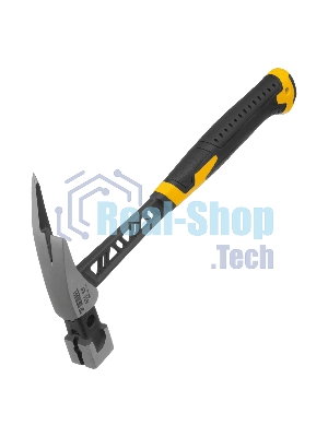 Молоток кровельщика Denzel 600 г, цельнокованый, боек с магнитом, двухкомп. обрезин. рук-ка