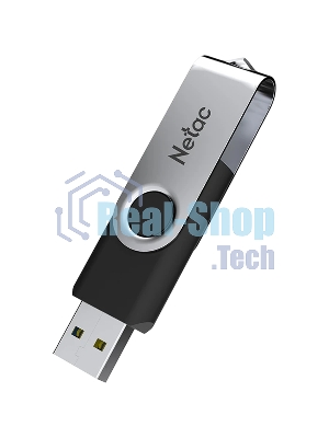 Флешка USB Netac U505 (NT03U505N-064G-32BK), 64Gb, USB 3.0, R/W 110/45, черный/серебристый
