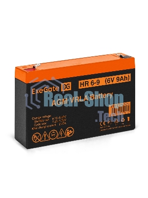 Батарея для ИБП ExeGate HR 6-9 (6V 9Ah, 634W), клеммы F2
