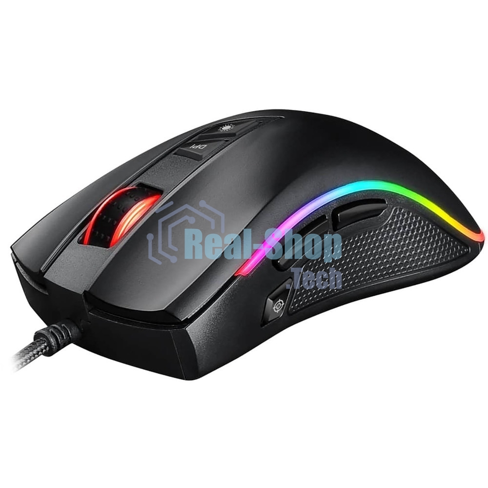 Мышь проводная Jet.A Panteon PS88 черный, 6200 dpi, USB, кнопки - 9