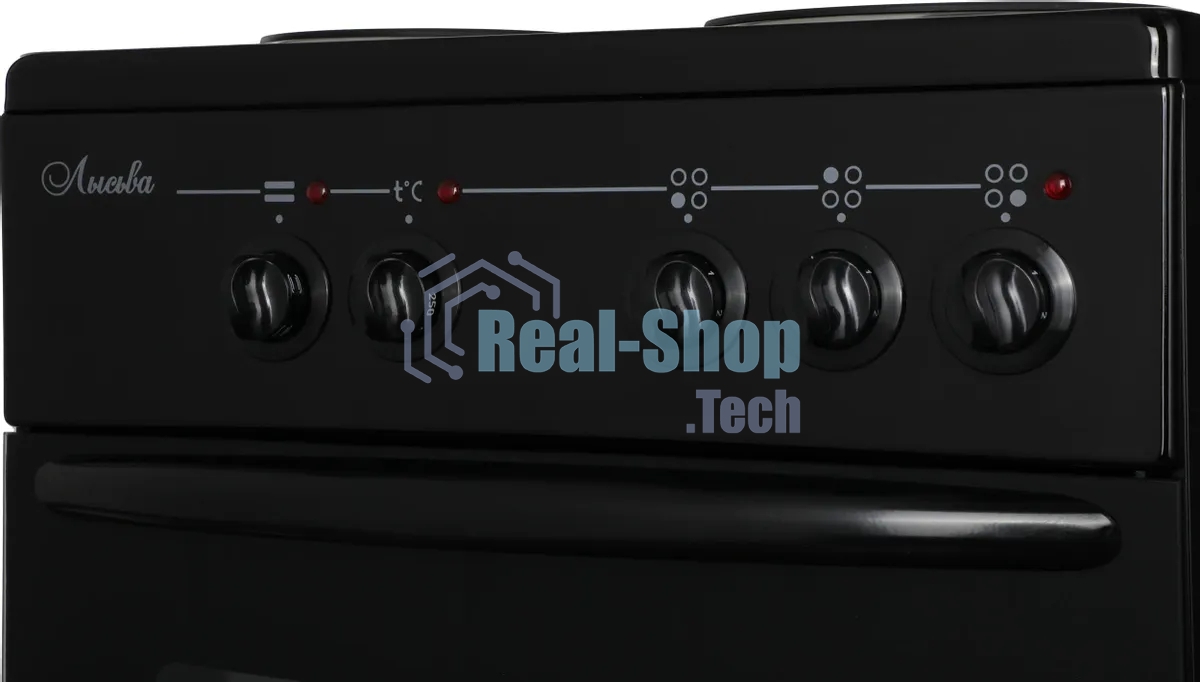 Плита электрическая Лысьва ЭП 301 МС черный, конфорок 3 электрических, духовка 57 л, 50 см x 85 см x 60 см (без крышки)