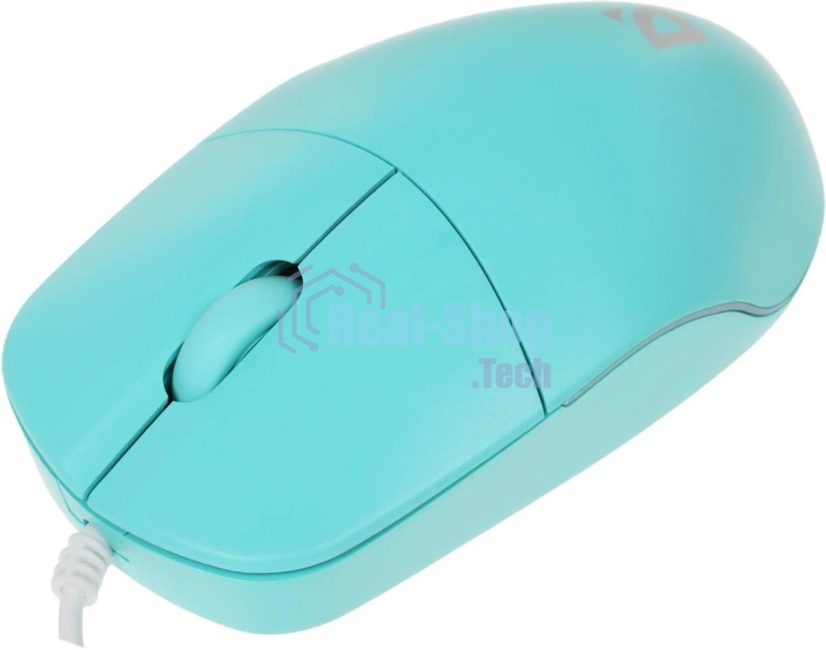 Мышь проводная Defender Azora MB-241 голубой, 1200 dpi, USB, кнопки - 3
