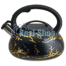 Чайник для плиты ALPENKOK AK-538 из нерж.стали 3л,со свистком,индукционное дно