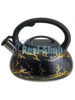 Чайник для плиты ALPENKOK AK-538 из нерж.стали 3л,со свистком,индукционное дно