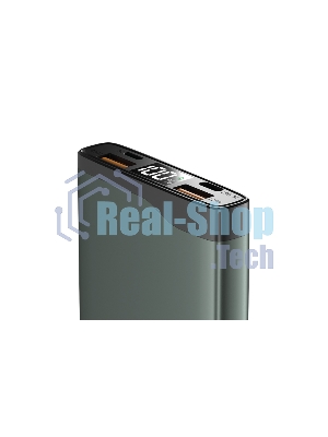 Портативный аккумулятор OLMIO QL-10, 10000mAh, 22.5W, QuickCharge3.0/PowerDelivery, LCD, серый