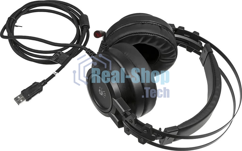 Гарнитура проводная с микрофоном A4 Bloody G525 черный 2м мониторные оголовье (G525 BLACK)