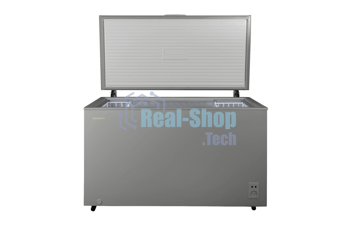 Морозильный ларь Kraft BD(W)-460SRX серебристый, 422л
