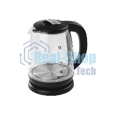 Чайник электрический Homestar HS-1018 1.8 л, стекло, черный, 1500 Вт, (12)