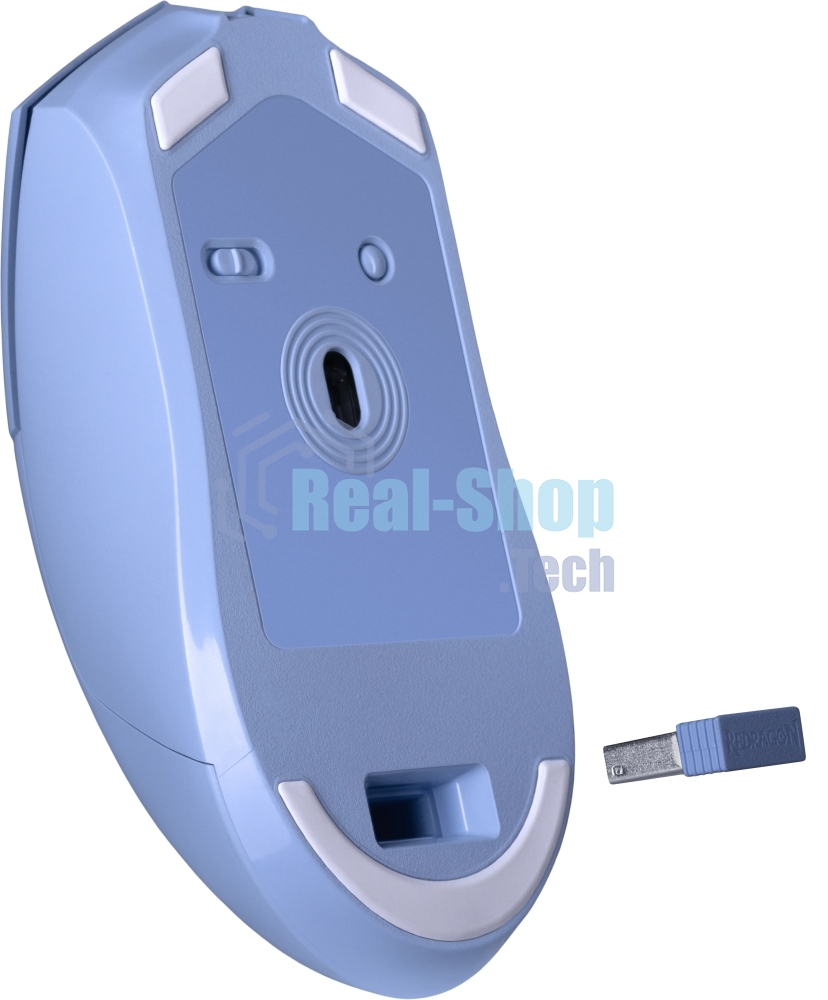 Мышь беспроводная REDRAGON St4r Pro голубой, 26000 dpi, радиоканал, Bluetooth, USB, кнопки - 6