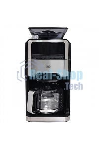 Кофеварка капельная со встроенной кофемолкой BQ CM3002 черный-стальной, исп. кофе - зерновой/молотый, 1.5 л, 1400 Вт