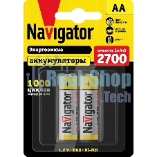 Аккумулятор Navigator NHR-2700-HR6-BP2, 1.2 В