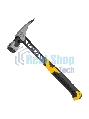 Молоток кровельщика Denzel 600 г, цельнокованый, боек с магнитом, двухкомп. обрезин. рук-ка