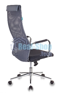 Кресло руководителя Бюрократ KB-9N/DG/TW-12 серый TW-01 TW-11 сетка крестовина хром