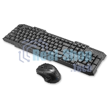 Клавиатура + мышь Оклик 205MK клав:черный мышь:черный USB беспроводная