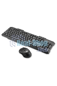 Клавиатура + мышь Оклик 205MK клав:черный мышь:черный USB беспроводная