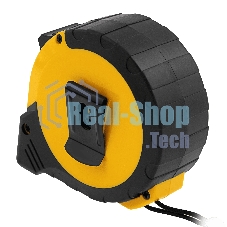 Рулетка Denzel 10м х 25мм, двухкомп. корпус, кнопка-пауза