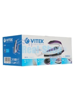 Утюг дорожный Vitek VT-8305 1000 Вт белый/фиолетовый