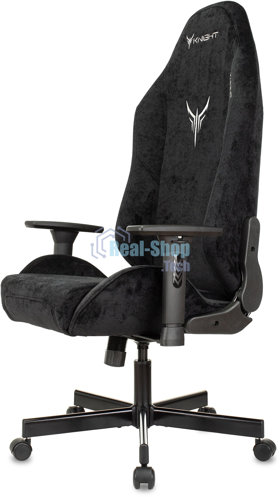 Кресло игровое Бюрократ Knight N1 Fabric черный Light-20, с подголов. крестовина металл