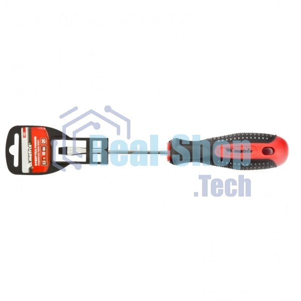 Отвертка Matrix fusion 11423 sl6.0х100 мм crv 3х компонентная рукоятка ''anti slip''