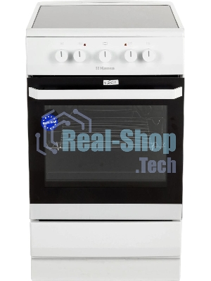 Плита электрическая Hansa FCCW54000 белый, конфорок 4 шт, духовка 68 л, 50 см x 85 см x 60 см
