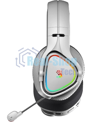 Гарнитура проводная с микрофоном A4Tech Bloody MR710 серый BT оголовье (MR710 GREY)