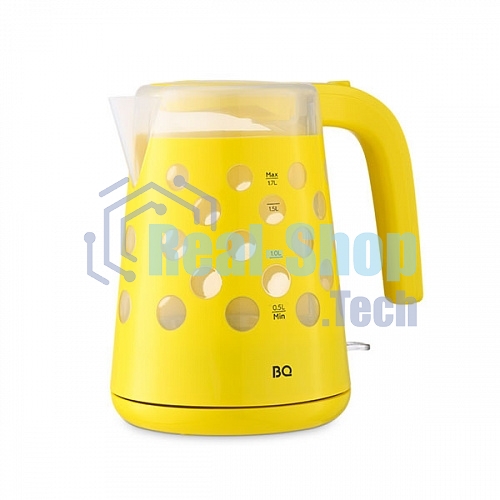 Чайник электрический BQ KT1713P Yellow. Мощность:2200 Вт, Объем 1,7л, LED подсветка