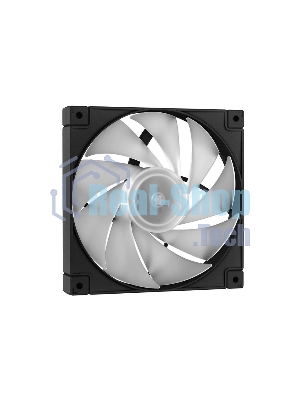 Компьютерный корпус Deepcool CH360 без БП, боковое окно (закаленное стекло), 2x140мм ARGb LED вентилятор спереди и 1x120мм ARGb LED вентилятор сзади, черный, mATX