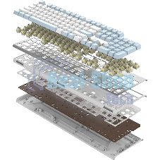 Клавиатура проводная A4Tech Fstyler FS100 Neon, USB, синий/белый