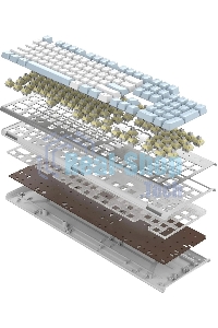 Клавиатура проводная A4Tech Fstyler FS100 Neon, USB, синий/белый