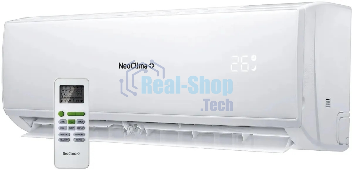 Кондиционер сплит-система настенного типа NeoClima NS/NU-HAL12F 12000 BTU, 35 м², 31/42 дБ, охлаждение, обогрев, осушение, белый (2 коробки)