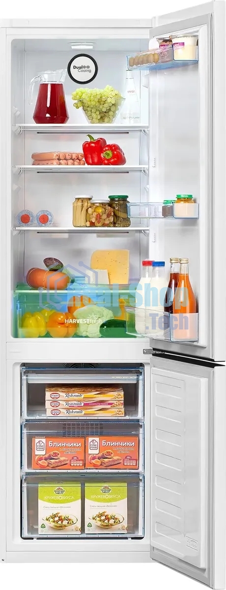 Холодильник Beko B3R0CNK312HW белый двухкамерный 200/76л морозилка снизу, No Frost