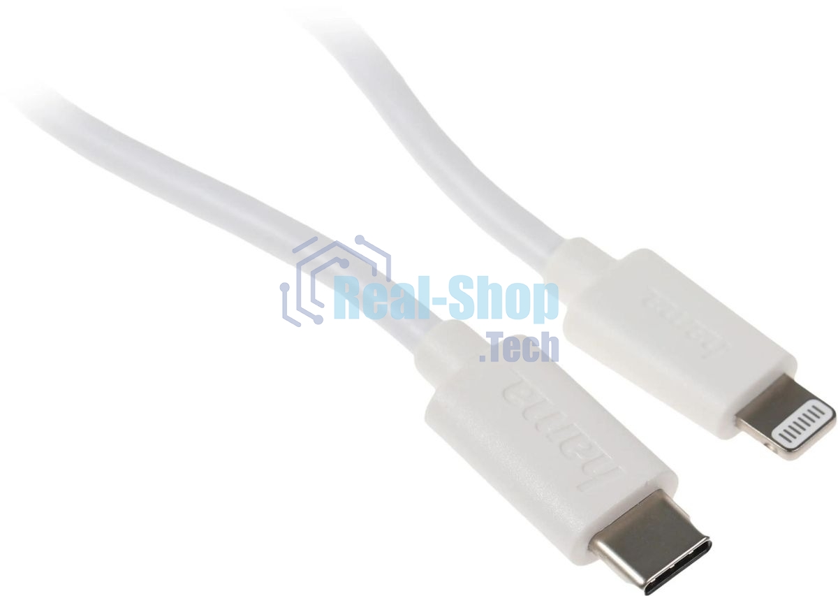 Комплект зарядное устройство Hama H-183317 3A PD для Apple кабель Apple Lightning/Type-C белый