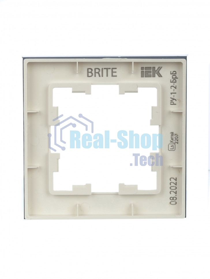 Рамка 1-местная IEK BRITE РУ-1-2-БрБ стекло белый