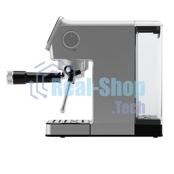 Кофеварка рожковая BQ CM7003 серебристый, исп. кофе - молотый, 1,2 л, 1350 Вт, 20 бар