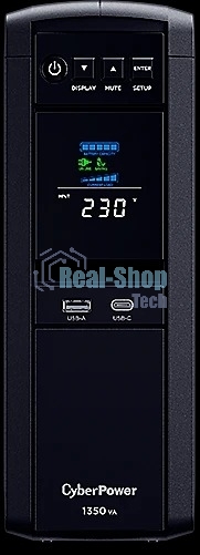 Источник бесперебойного питания Cyberpower CP1350EPFCLCD Line-Interactive 1350VA/810W USB/RS-232/RJ11/45 (6 EURO)
