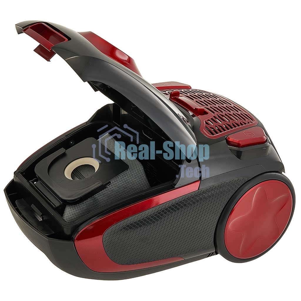 Пылесос Delta LUX DL-0848 черный/красный, 400/2200 Вт, уборка сухая, пылесборник мешок 3,5 л