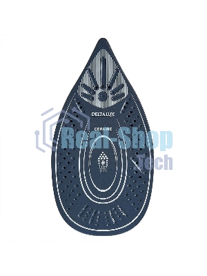 Утюг Delta LUX DE-3009 черный/бордовый, 3000 Вт, 25 г/мин, 190 г/мин, 300 мл