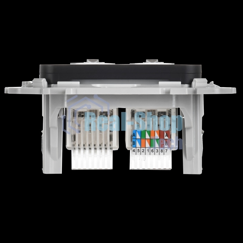 Розетка 2-местная RJ45/RJ11 категория 5Е/3 UTP РКТ5е/3-2-0-ФлЧ черный FLITE