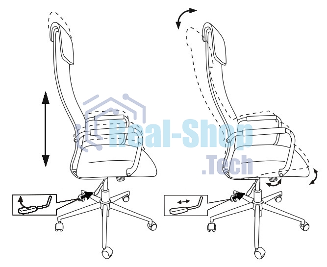 Кресло руководителя Бюрократ KB-9N/DG/TW-12 серый TW-01 TW-11 сетка крестовина хром