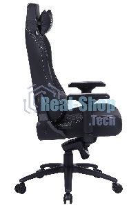 Кресло игровое Cactus CS-CHR-0112BL-M, массажное, с подголовником, черный